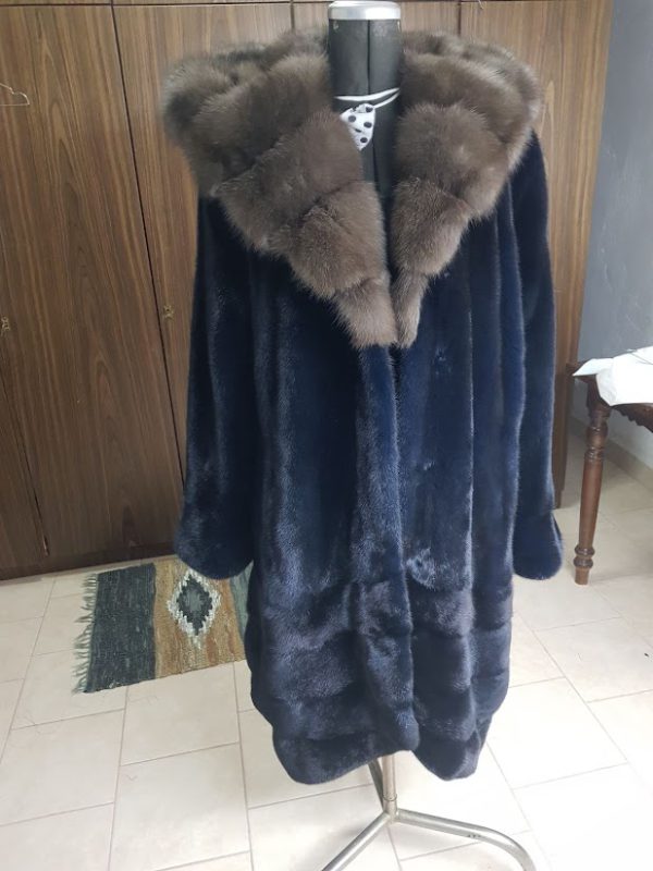 dark blue mink fur